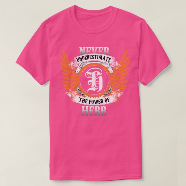 Camiseta O Nome Herdado Nunca Subestima O Poder De H (Frente do Design)