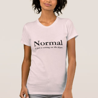 Camiseta O Normal é apenas um ajuste no secador