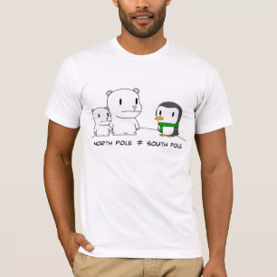 Camiseta O Norte e Sul pólo (rotulação preta)