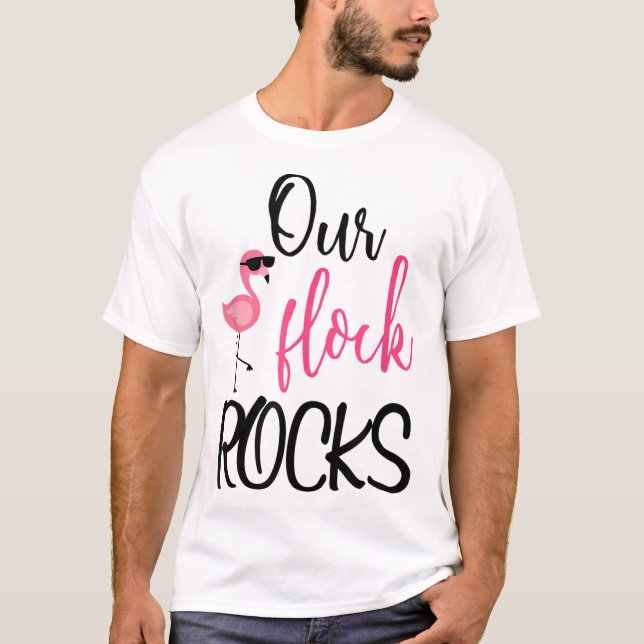 Camiseta O nosso Dia de as mães Flamingo de Rocks Flamingo (Frente)