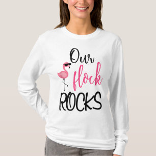 Camiseta O nosso Dia de as mães Flamingo de Rocks Flamingo
