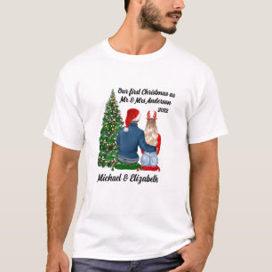 Camiseta O nosso primeiro Natal como Casal casado