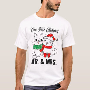 Camiseta O Nosso Primeiro Natal Como O Sr. E A Sra. 2021.
