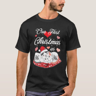 Camiseta O Nosso Primeiro Natal Como O Sr. E A Sra. 2021.