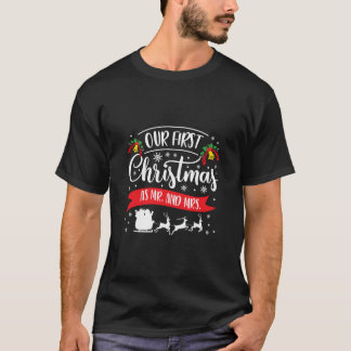 Camiseta O Nosso Primeiro Natal Como O Sr. E A Sra. Cristo