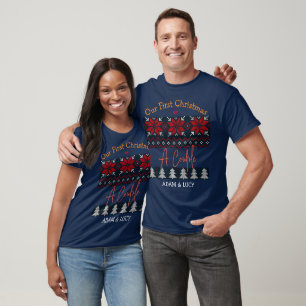 Camiseta O nosso primeiro Natal, Sr. e Sra. /Casal novo