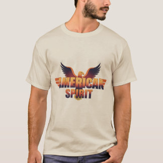 Camiseta "‘O NOVO ESPÍRITO AMERICANO’ — letras garrafais