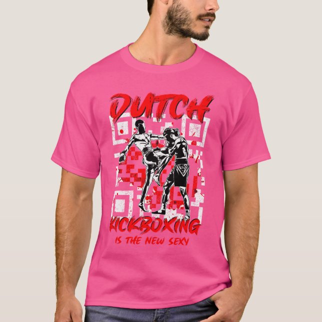 Camiseta O novo kickboxin holandês Sexy Martial Art Muay Ta (Frente)