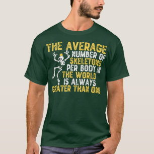 Camiseta O número médio de esqueletos por corpo nas duas