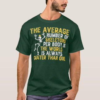 Camiseta O número médio de esqueletos por corpo nas duas