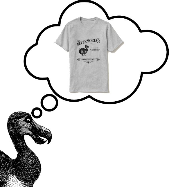 Camiseta O Nunca Mais Dodo Bird T-Shirt (Criador carregado)