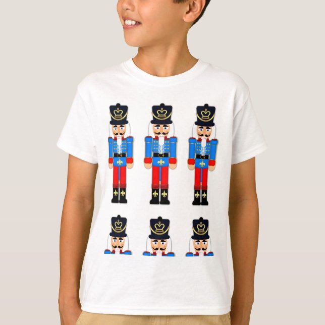 Camiseta O Nutcracker azul caçoa o t-shirt longo da Capa de (Frente)