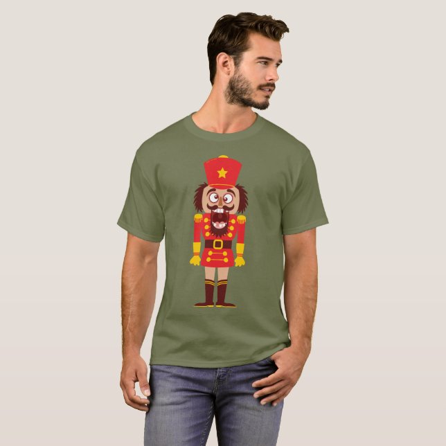 Camiseta O nutcracker do Xmas quebra seus dentes e vai os (Frente Completa)