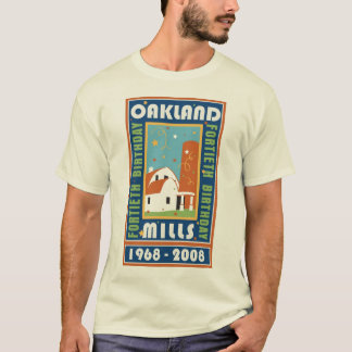Camiseta O Oakland dos homens mmói o t-shirt do aniversário