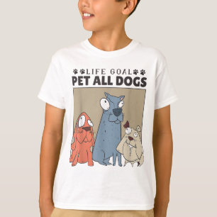 Camiseta O Objetivo Da Vida Pet Todos Os Cães, Mulheres Com