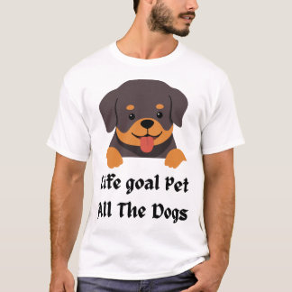 Camiseta O Objetivo Da Vida Pet Todos Os Cães / Pet Todos O