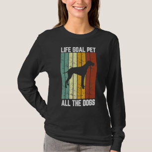 Camiseta O Objetivo Da Vida Pet Todos Os Cães Pet Vintage