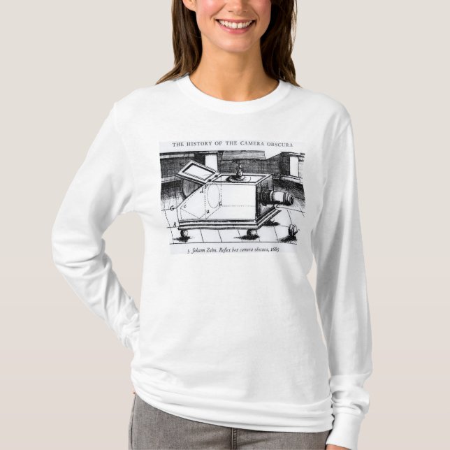 Camiseta O obscura reflexo da câmera de caixa (Frente)