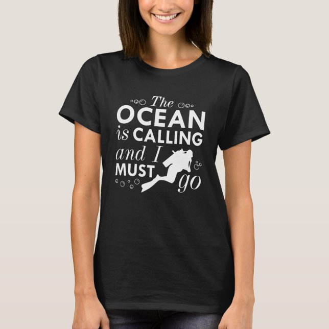 Camiseta O Oceano Está Chamando (Frente)