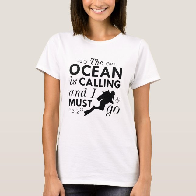 Camiseta O Oceano Está Chamando (Frente)