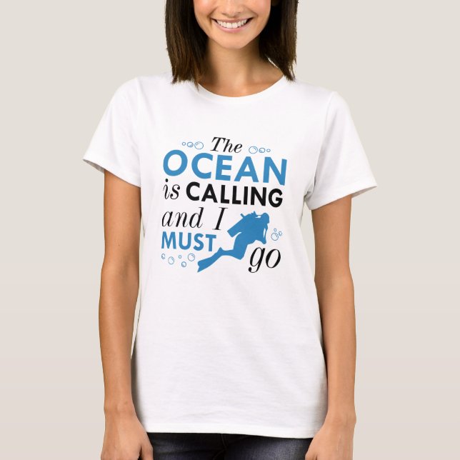 Camiseta O Oceano Está Chamando (Frente)