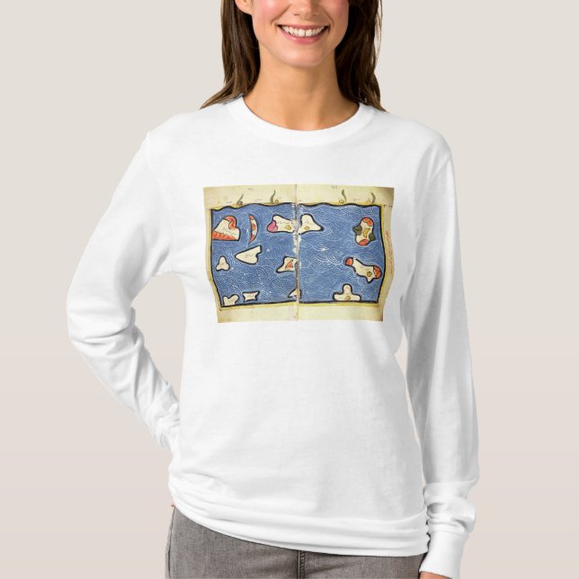 Camiseta O Oceano Índico, de um atlas (Frente)