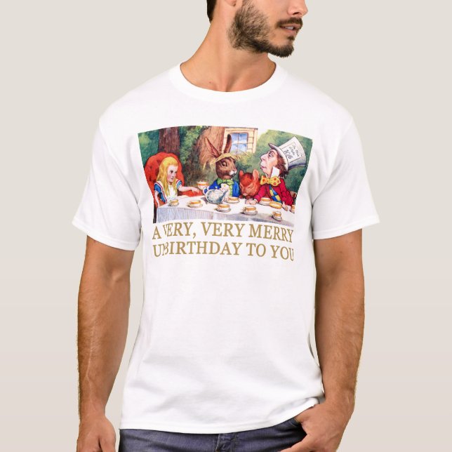 CAMISETA O ÓDIO MAD DESEJA À ALICE UMA FELIZ NO ANIVERSÁRIO (Frente)