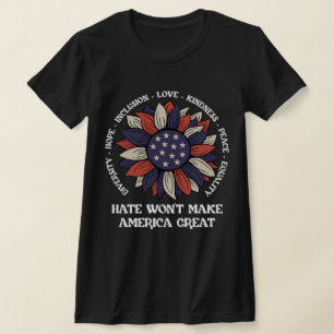 Camiseta O ódio não fará excelente da américa