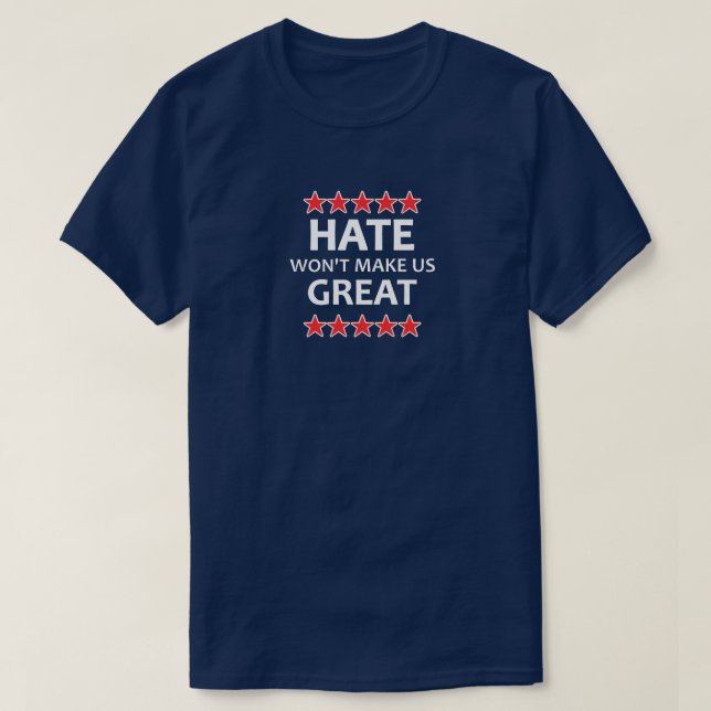 Camiseta O ódio não nos fará Excelente (Frente do Design)