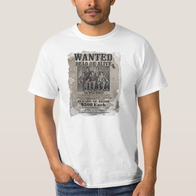 Camiseta O oeste selvagem quis o poster (Frente)