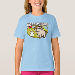 Camiseta O oitavo aniversário da criança hoje tenho oito an