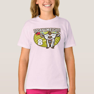 Camiseta O oitavo aniversário da criança hoje tenho oito an
