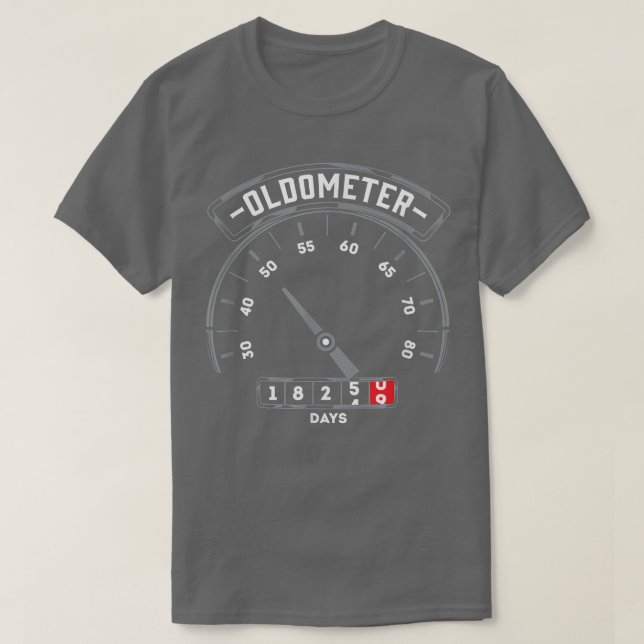 Camiseta O Oldometer Engraçado, 50 anos, presente de aniver (Frente do Design)
