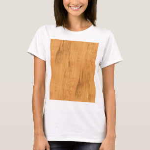 Camiseta O olhar da textura de madeira da grão do bordo