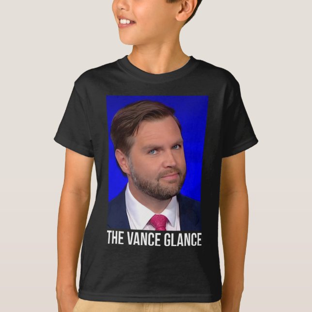 Camiseta O Olhar de Vance - Engraçado Jd Vance (Frente)