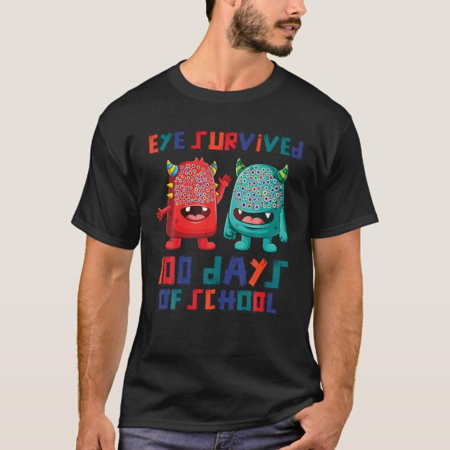 Camiseta O Olho Sobreviveu A 100 Dias De Professores De Cri (Frente)
