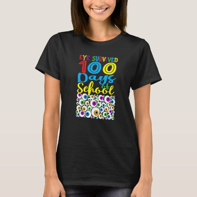 Camiseta O Olho Sobreviveu A 100 Dias De Professores Profes (Frente)