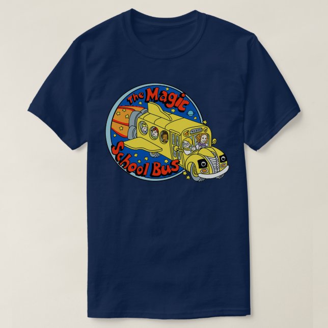 Camiseta O Ônibus 1 da magia Escola (Frente do Design)