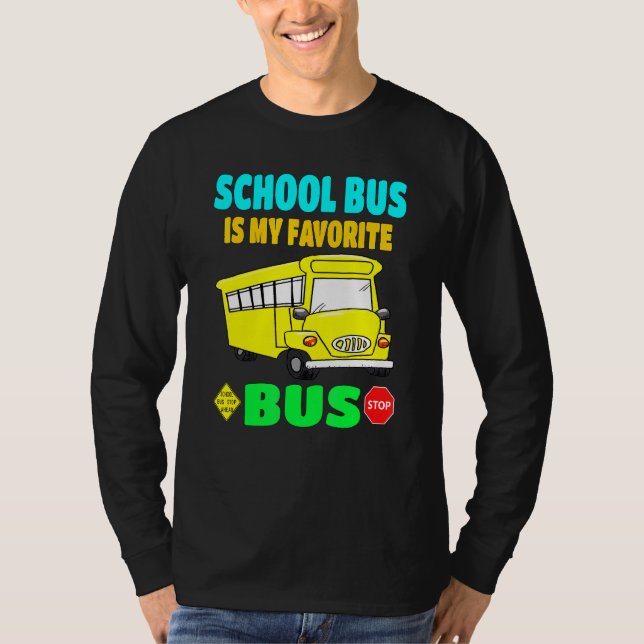 Camiseta O Ônibus Escolar É O Meu Ônibus Favorito, O Toddle (Frente)