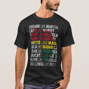 Camiseta O Orgulho Africano Americano do Mês da História do