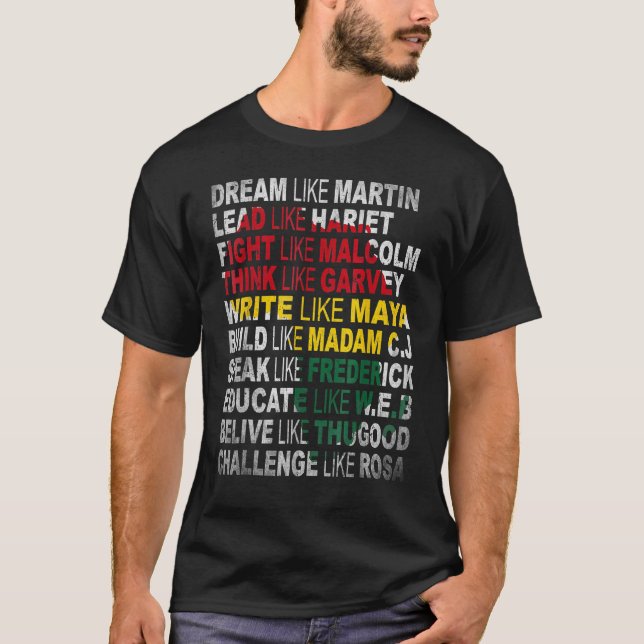 Camiseta O Orgulho Africano Americano do Mês da História do (Frente)