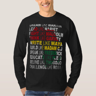 Camiseta O Orgulho Africano Americano do Mês da História do