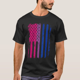 Camiseta O Orgulho Bissexual Nos Americanos O Amor Com Band