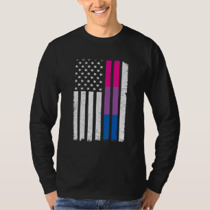 Camiseta O Orgulho Bissexual Que Nós, Bandeira Americana, A