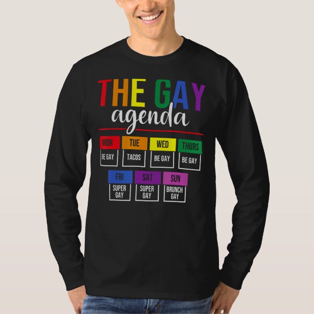 Camiseta O Orgulho da Agenda de Gay Lgbt (Frente)