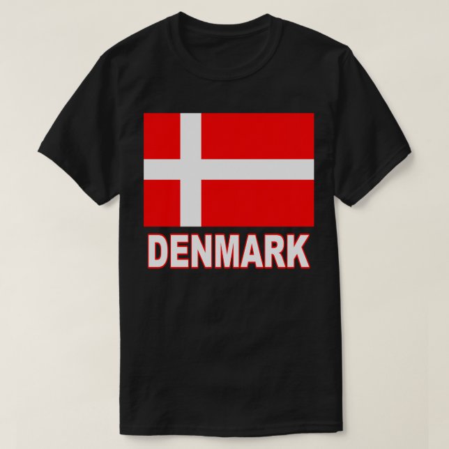 Camiseta O Orgulho da Design de Bandeira Nacional Dinamarqu (Frente do Design)