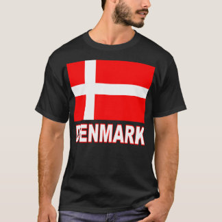 Camiseta O Orgulho da Design de Bandeira Nacional Dinamarqu