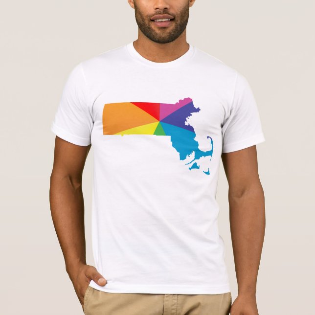 Camiseta o orgulho de massMassachusetts. (Frente)