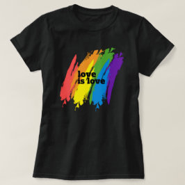 Camiseta O Orgulho do Amor É O Amor LGBT Rainbow