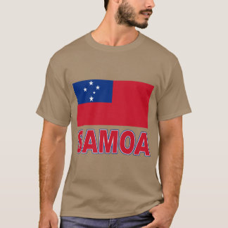 Camiseta O Orgulho do Desenho da Bandeira Nacional Samoana